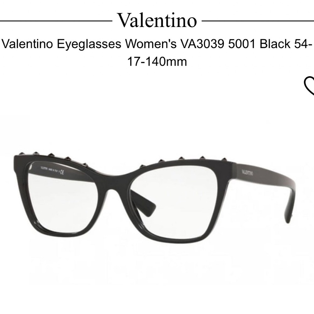 Valentino Women's Black Eyeglasses - prescription ready. New with box, case